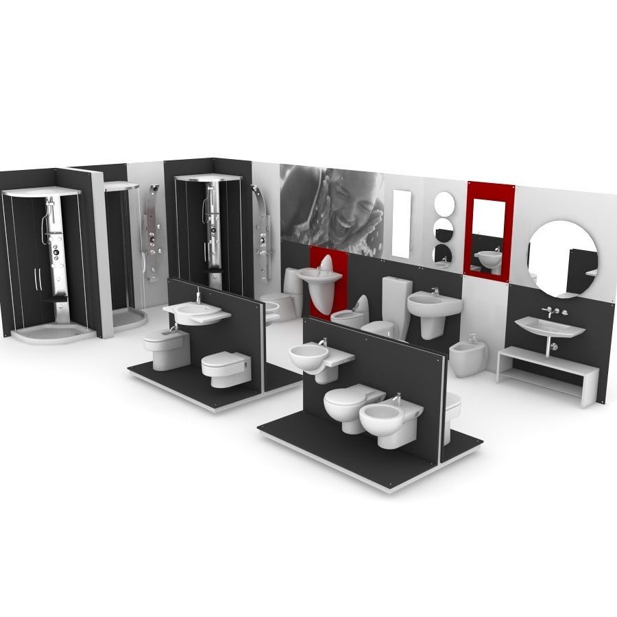 Expositor para tiendas de cocina y baño con muestras cerámicas