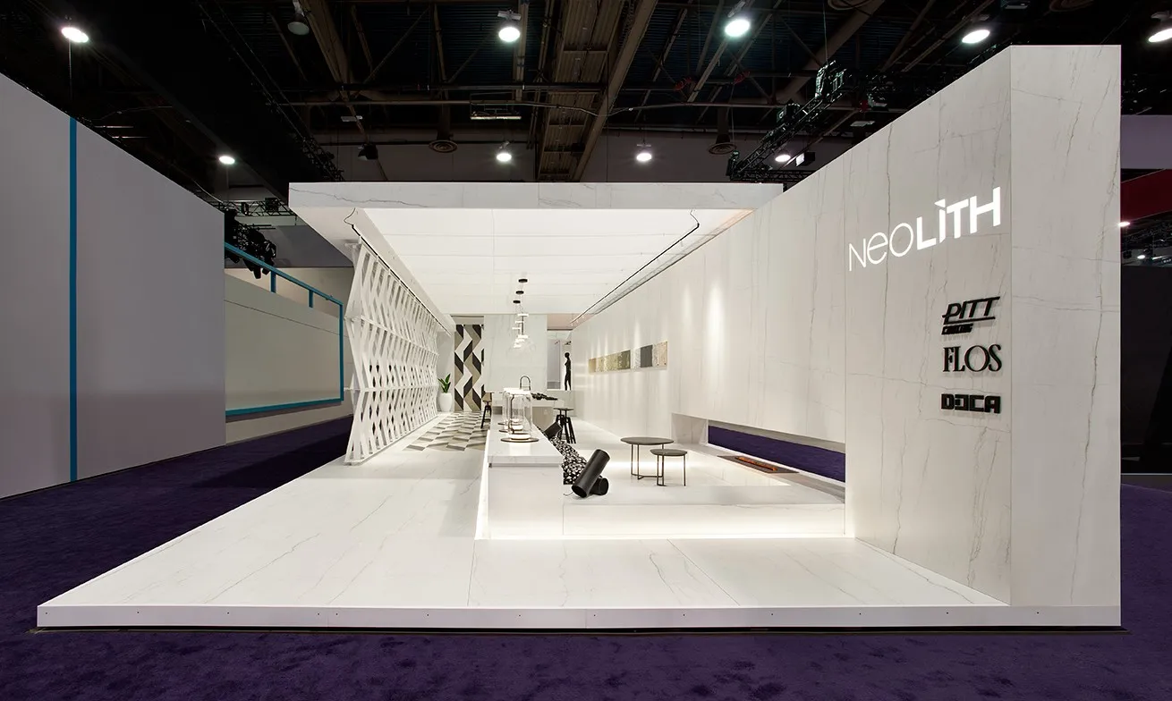 Fustecma colabora en la realización del Stand premiado de Neolith en la feria Kitchen & Bath Industry Show (KBIS) NEOLITH KBIS Las Vegas 001