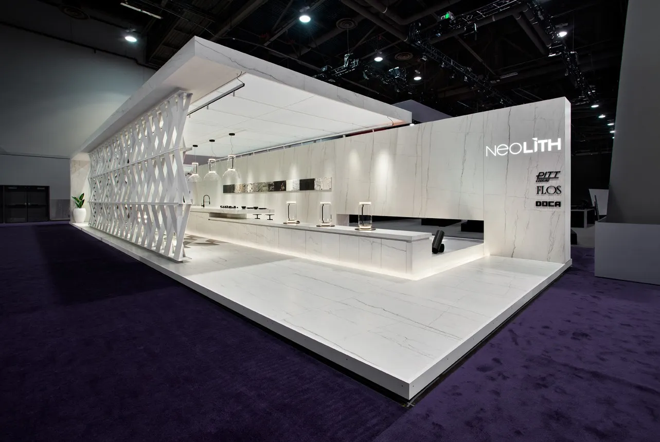 Fustecma colabora en la realización del Stand premiado de Neolith en la feria Kitchen & Bath Industry Show (KBIS) NEOLITH KBIS Las Vegas 009 1