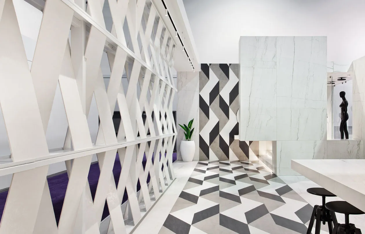 Fustecma colabora en la realización del Stand premiado de Neolith en la feria Kitchen & Bath Industry Show (KBIS) NEOLITH KBIS Las Vegas 011 A