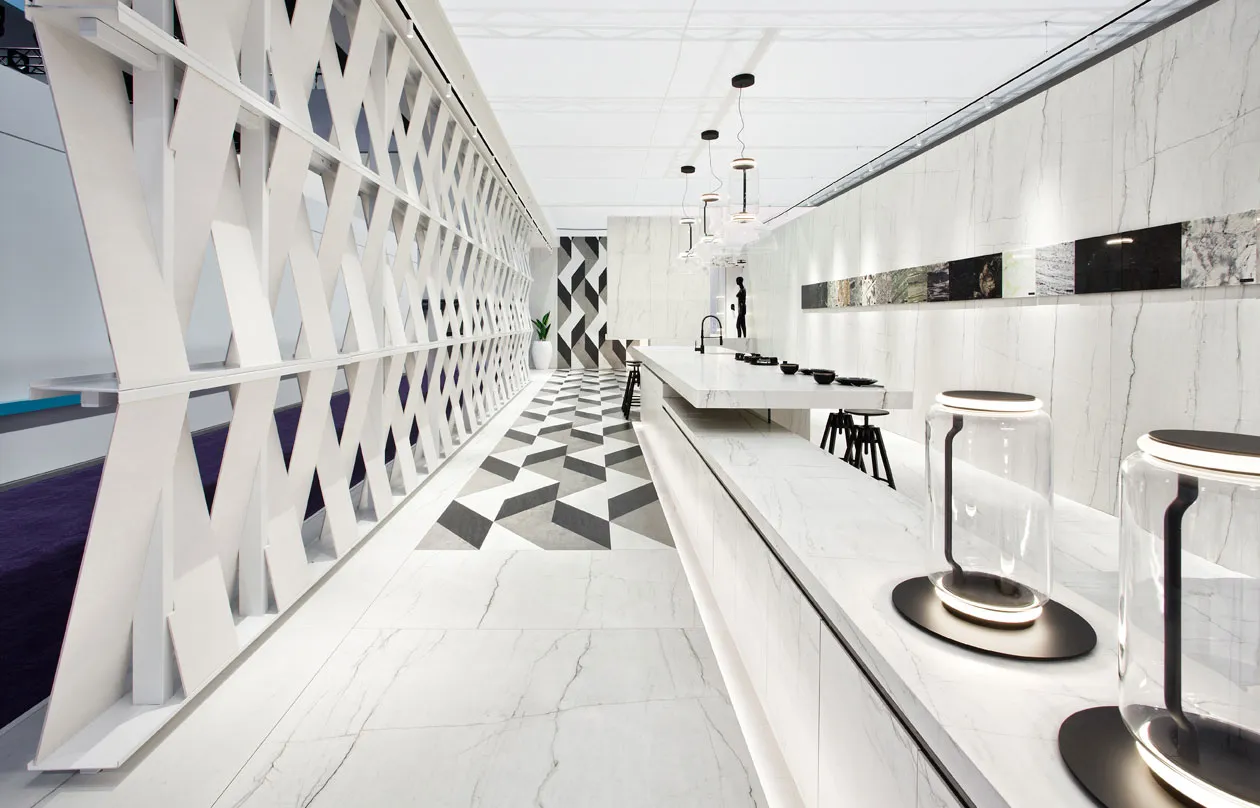Fustecma colabora en la realización del Stand premiado de Neolith en la feria Kitchen & Bath Industry Show (KBIS) NEOLITH KBIS Las Vegas 012 A