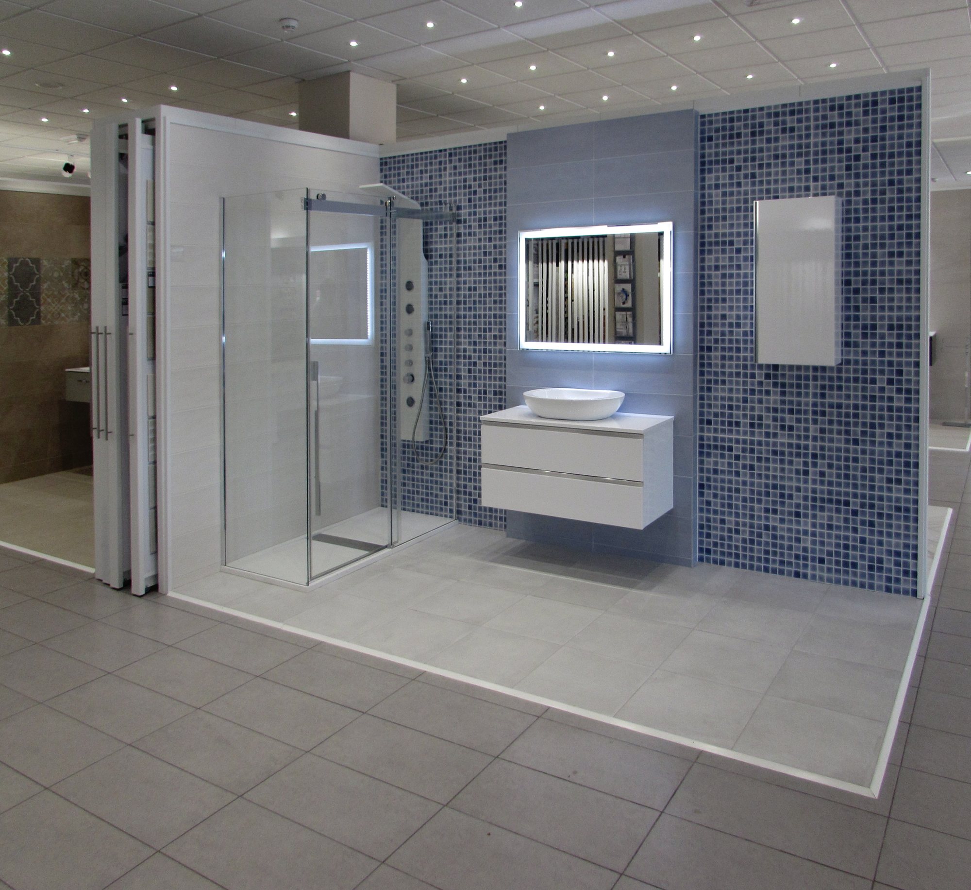 Ambiente de baño en azul