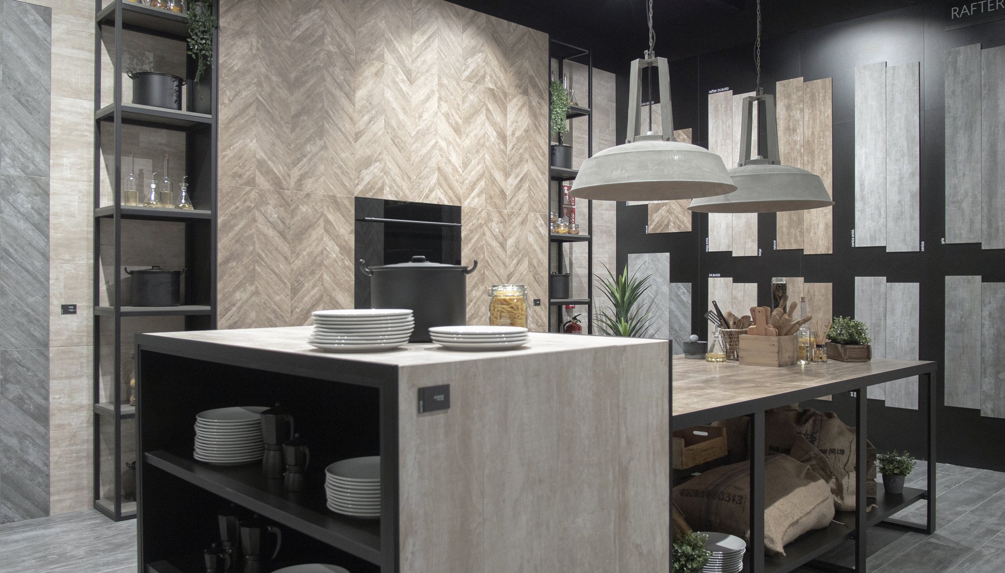 Ambiente de cocina con isla