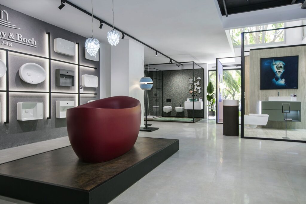 Vista general del showroom de Villeroy & Boch en Barcelona